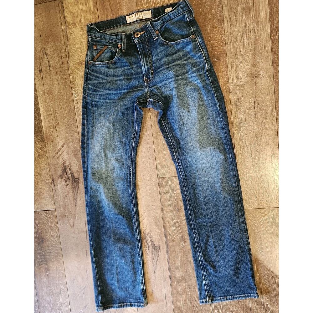 Ariat Legacy M5 Blue Durham Wash Straight Leg Jeans Men's 30x33 READ
